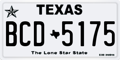 TX license plate BCD5175