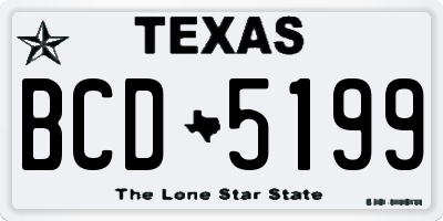 TX license plate BCD5199