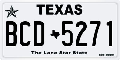TX license plate BCD5271