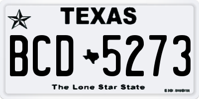 TX license plate BCD5273