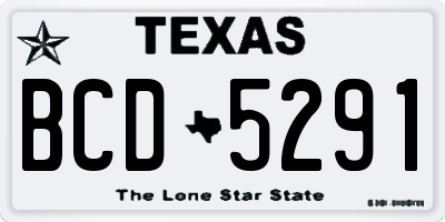 TX license plate BCD5291