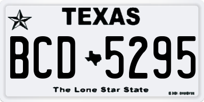 TX license plate BCD5295