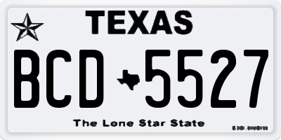 TX license plate BCD5527