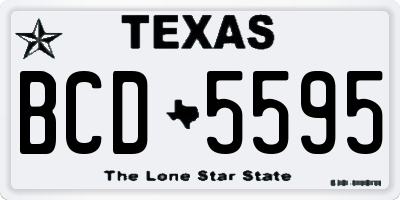 TX license plate BCD5595