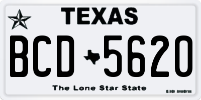 TX license plate BCD5620