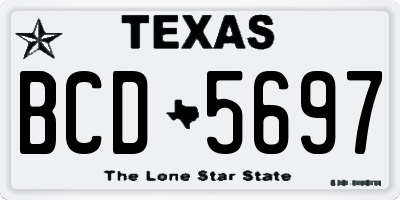 TX license plate BCD5697