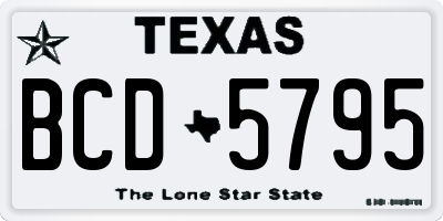 TX license plate BCD5795