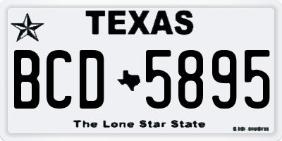 TX license plate BCD5895