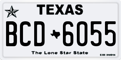 TX license plate BCD6055