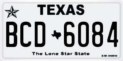 TX license plate BCD6084
