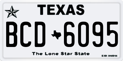 TX license plate BCD6095