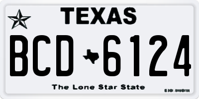 TX license plate BCD6124