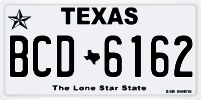 TX license plate BCD6162