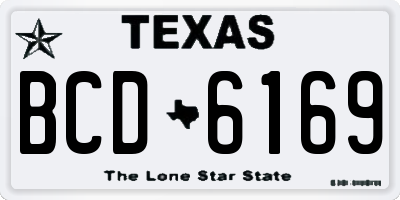 TX license plate BCD6169