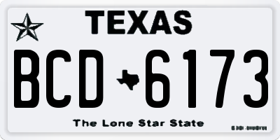 TX license plate BCD6173