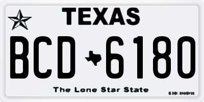TX license plate BCD6180