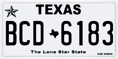 TX license plate BCD6183