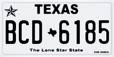 TX license plate BCD6185