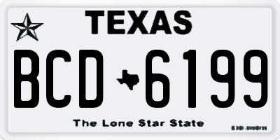 TX license plate BCD6199