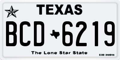 TX license plate BCD6219