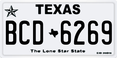 TX license plate BCD6269