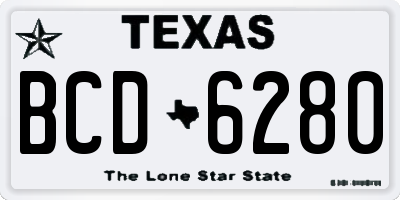 TX license plate BCD6280