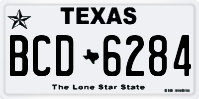 TX license plate BCD6284