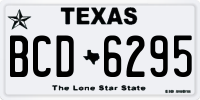 TX license plate BCD6295