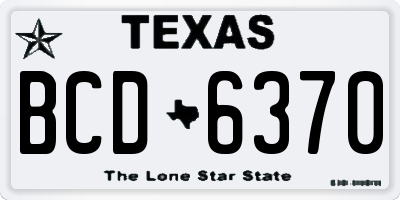 TX license plate BCD6370