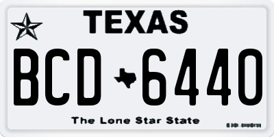 TX license plate BCD6440
