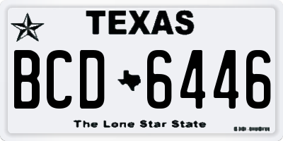 TX license plate BCD6446