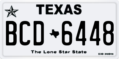 TX license plate BCD6448