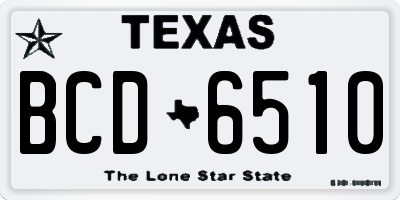 TX license plate BCD6510