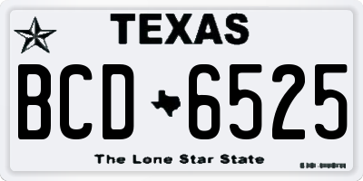 TX license plate BCD6525
