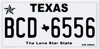 TX license plate BCD6556