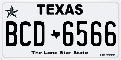 TX license plate BCD6566