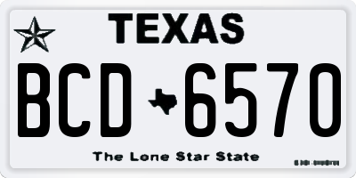 TX license plate BCD6570