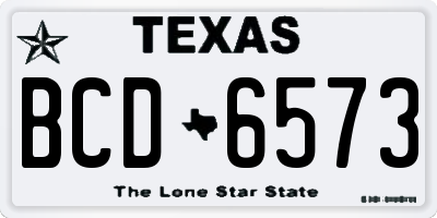 TX license plate BCD6573