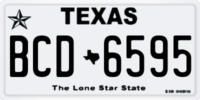 TX license plate BCD6595