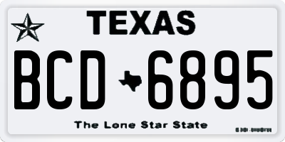 TX license plate BCD6895