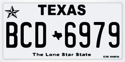 TX license plate BCD6979