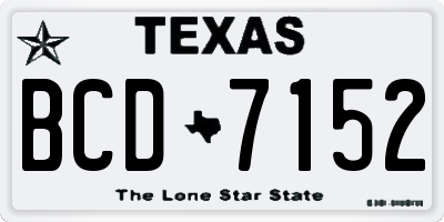 TX license plate BCD7152