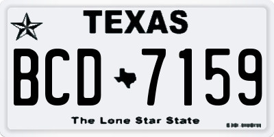TX license plate BCD7159