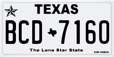 TX license plate BCD7160