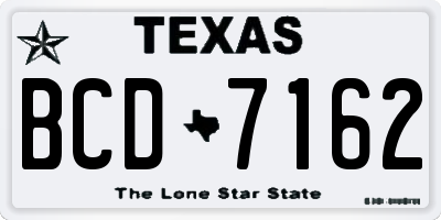 TX license plate BCD7162