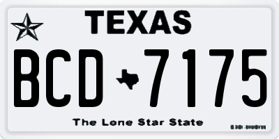 TX license plate BCD7175