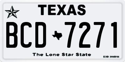 TX license plate BCD7271