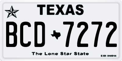TX license plate BCD7272