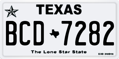 TX license plate BCD7282