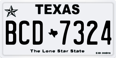 TX license plate BCD7324